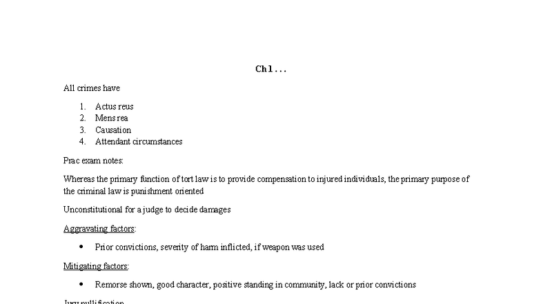 Crim 101: Chapter 1 - Key Concepts and Practical Exam Notes - Studocu
