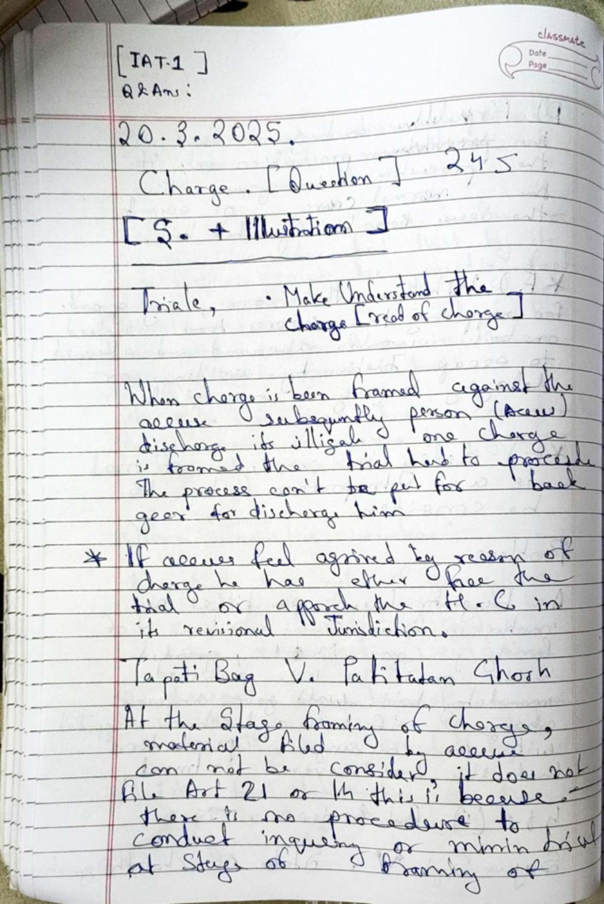 Charge Notes Half - Research Paper J 245 - Studocu