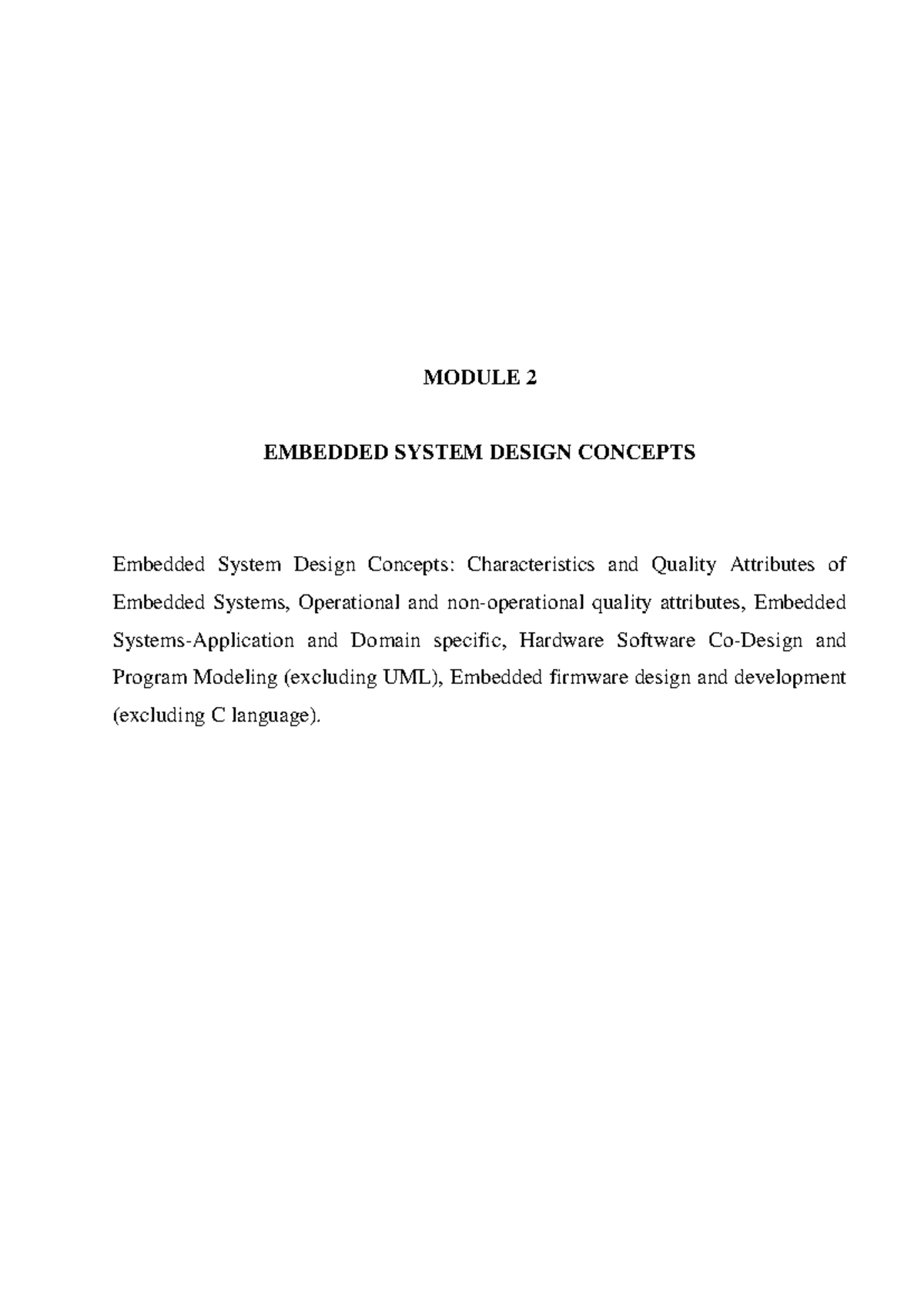 ES Module 2 - Embedded System Design Concepts and Quality Attributes ...