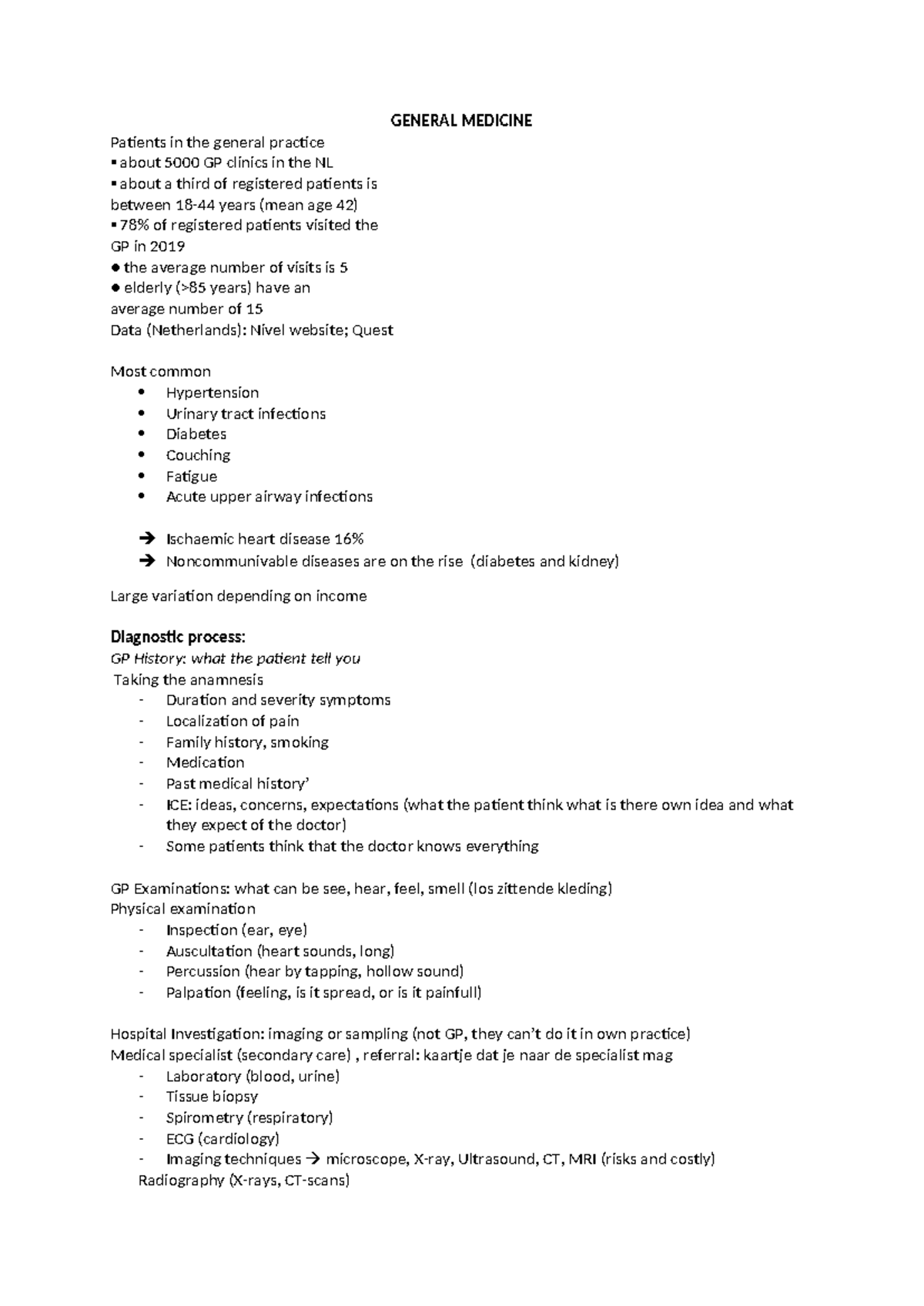 General Medicine - Lecture Notes on Primary Care and Diagnostics ...