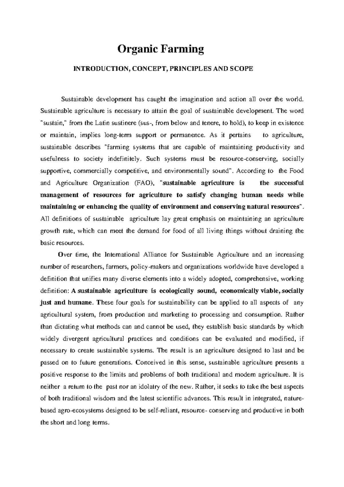 Organic Farming: Introduction, Principles, and Sustainable Scope (Stu ...