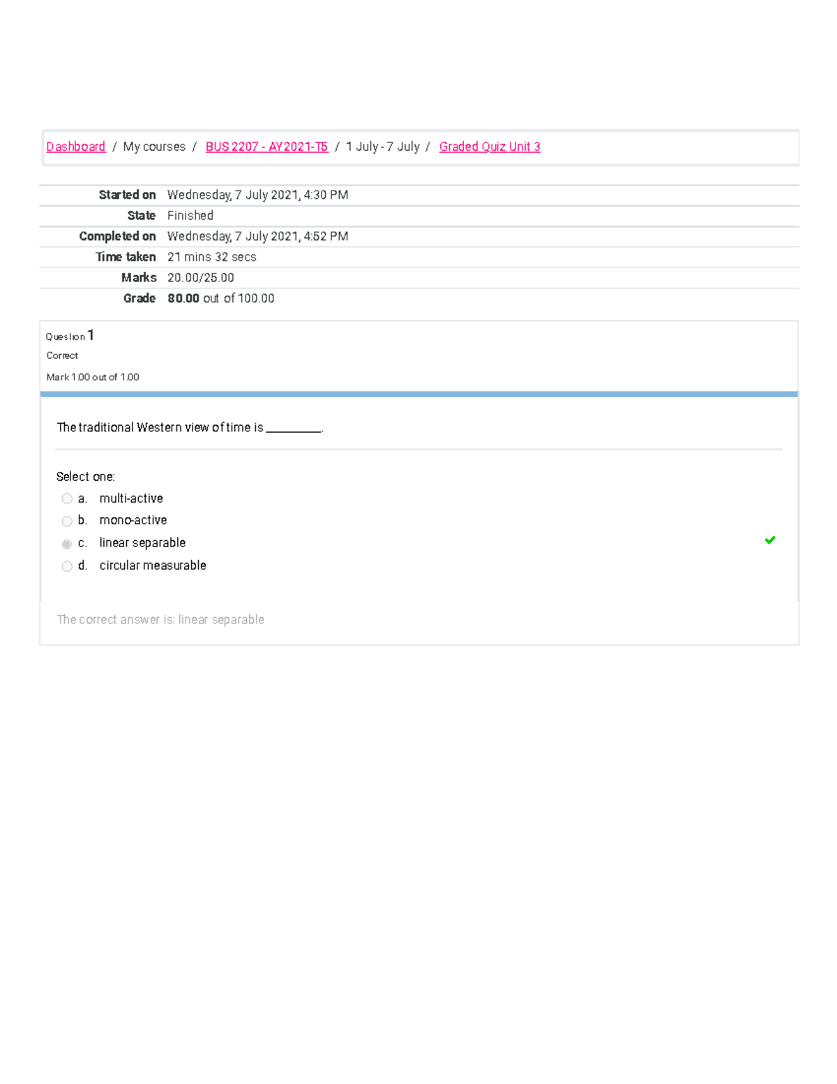 BUS 2207 Graded Quiz Review for Unit 3: Insights & Results - Studocu