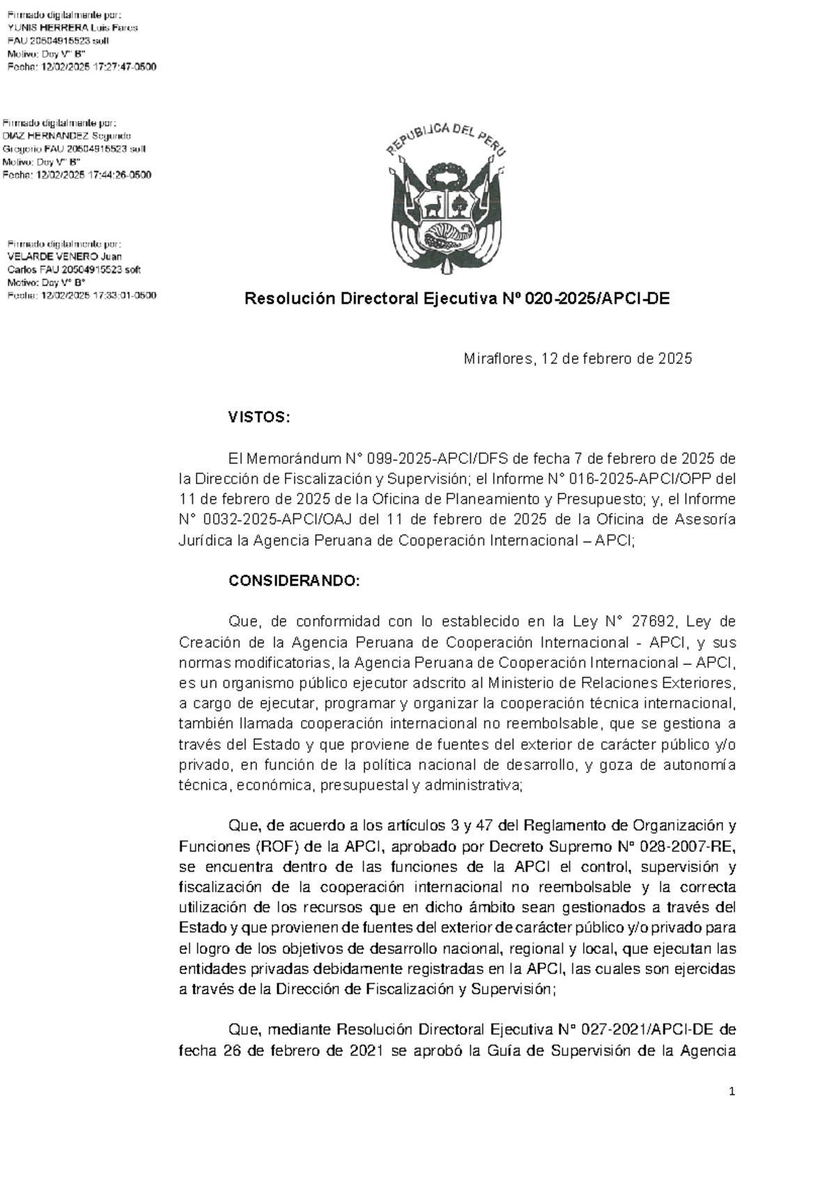 Guía de Supervisión y Fiscalización de la APCI - Febrero 2025 - Document Preview