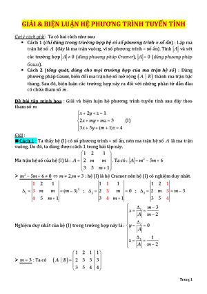 Mô Hình Input-Output mở Leontief - MMÔÔ HHÌÌNNHH - Studocu