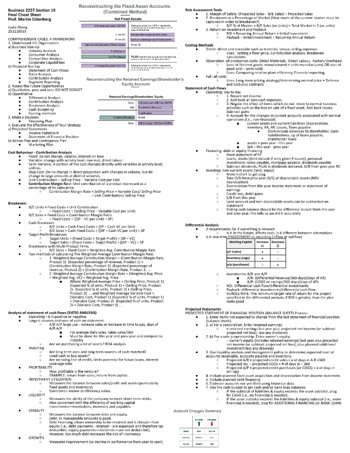 Bus 2257 Final Exam Cheatsheet: Key Concepts in Segment Reporting - Studocu