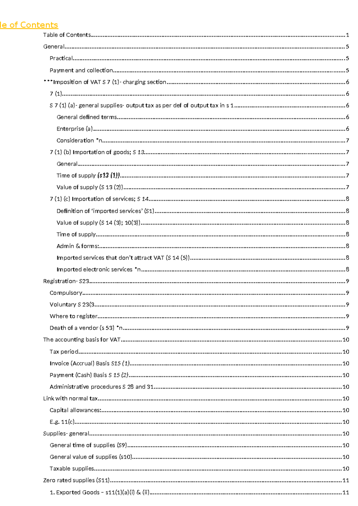 VALUE ADDED TAX (VAT) Overview and Key Sections - Studocu