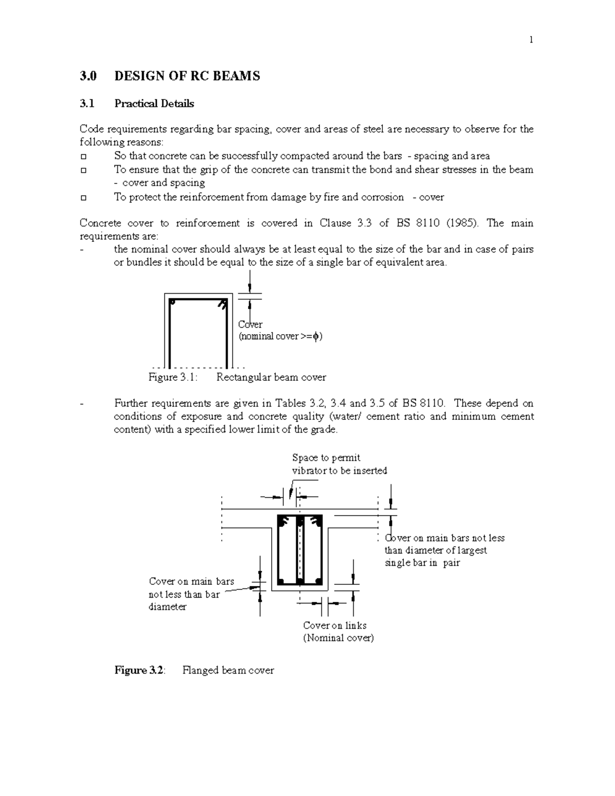 Design of RC Beams - CR - Coverage, Code Compliance, and Reinforcement ...