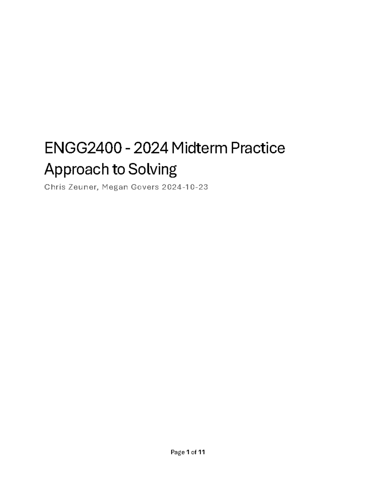 ENGG2400 - 2024 Midterm Practice Notes on Circuit Analysis - Studocu