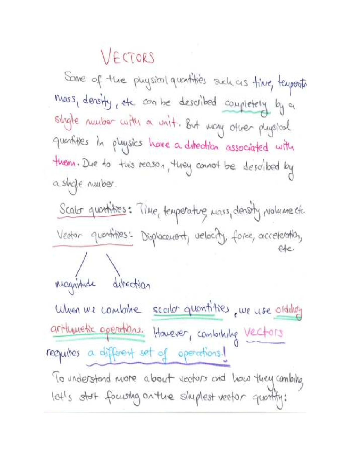 Midterm Study Guide: Vectors and Their Applications (Course CODE) - Studocu
