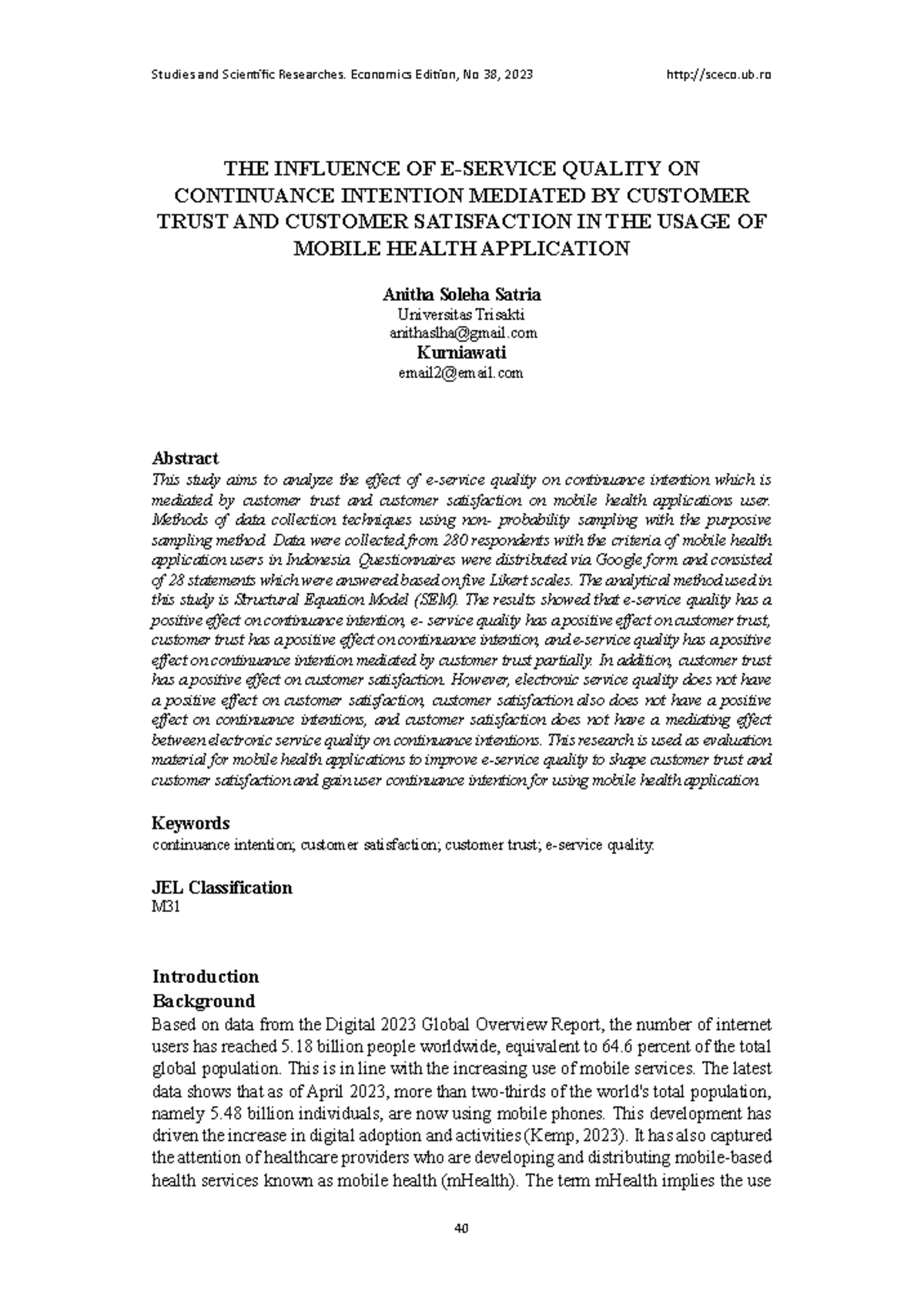 The Influence of Quality on Continuance Intention in mHealth Apps ...