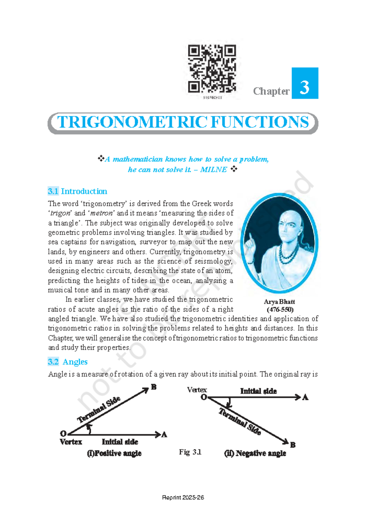 Chapter 3: Trigonometric Functions - Kemh103 Notes - Studocu