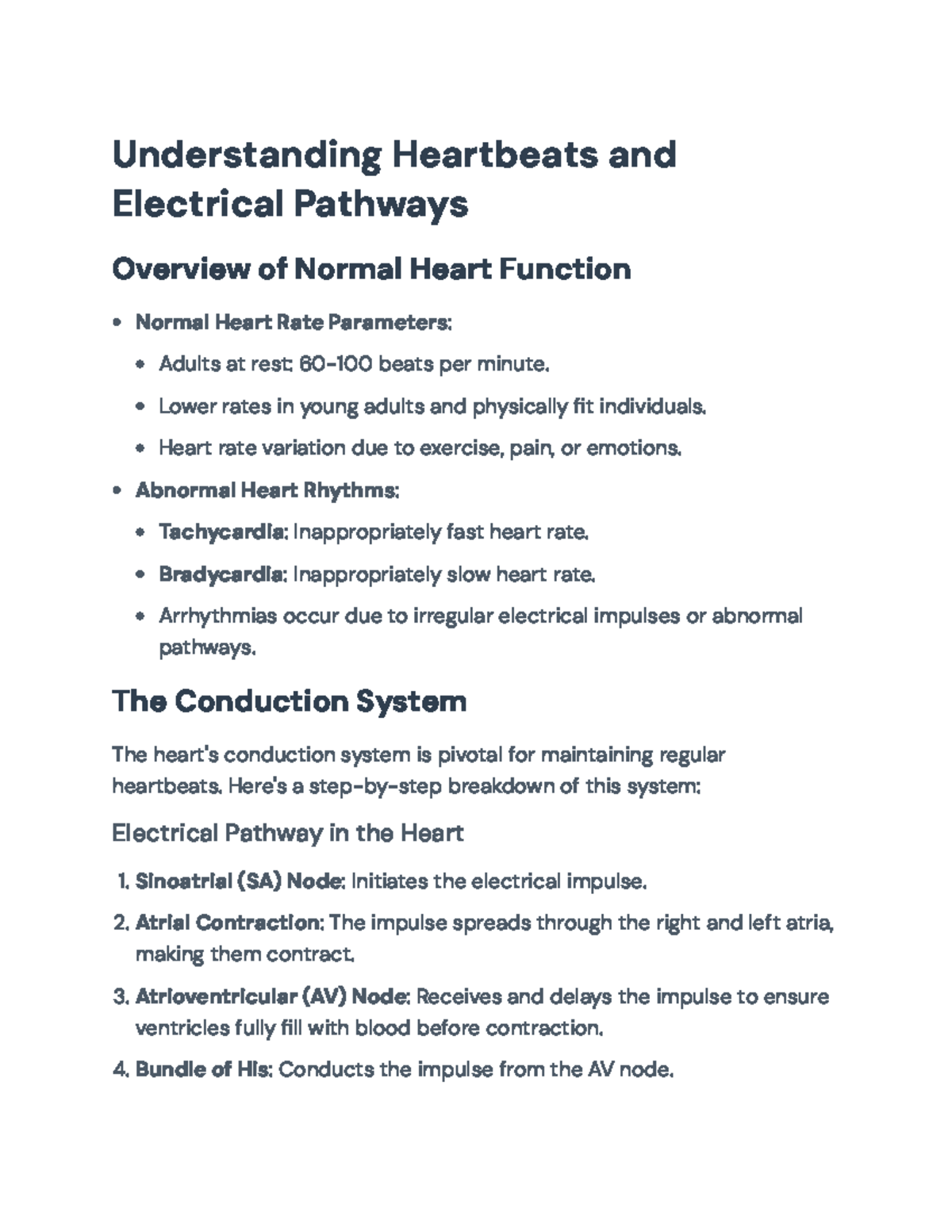 Understanding Heartbeats: Electrical Pathways & Abnormal Rhythms ...