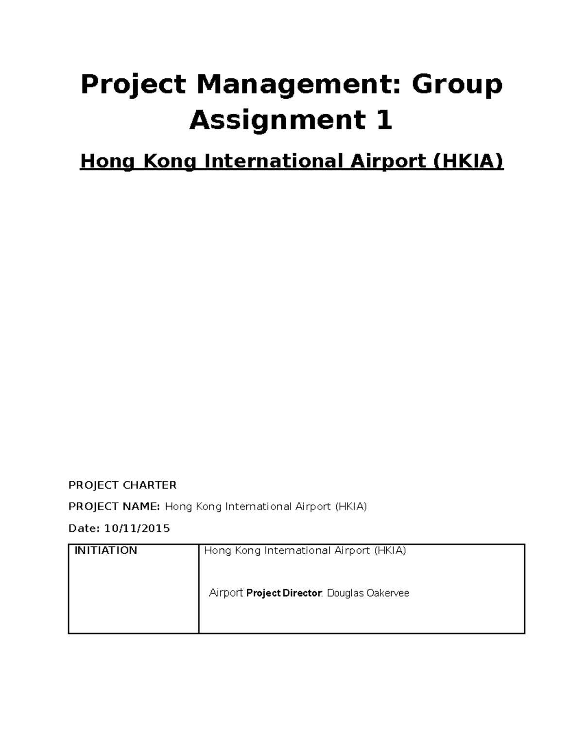 336668662 Project Management Assignment 1 - Project Management: Group ...