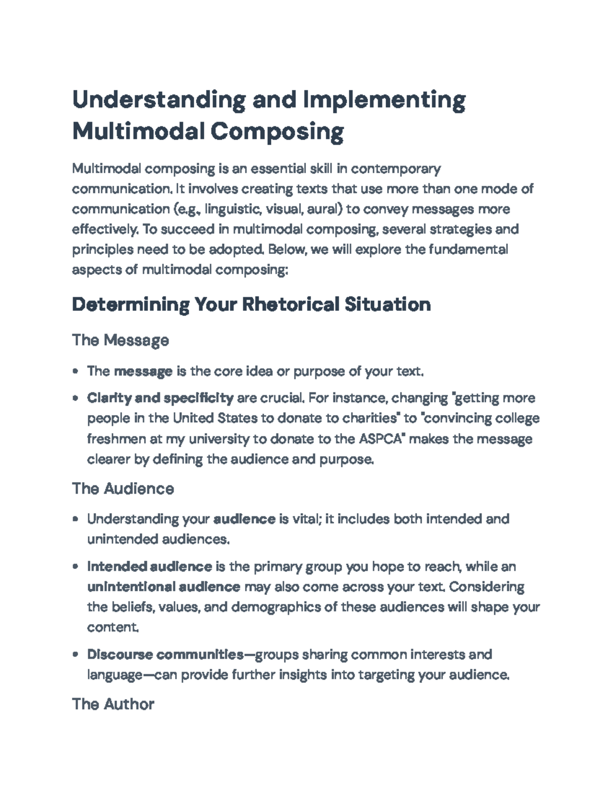Understanding and Implementing Multimodal Composing Strategies ...