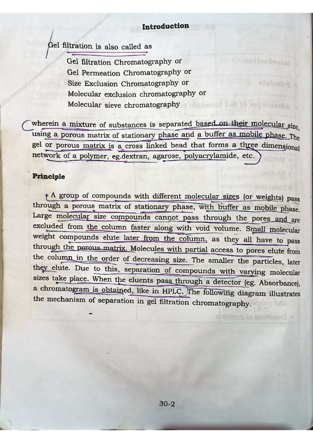 Gel Chromatography BPharm 7th Sem Study Notes - Studocu
