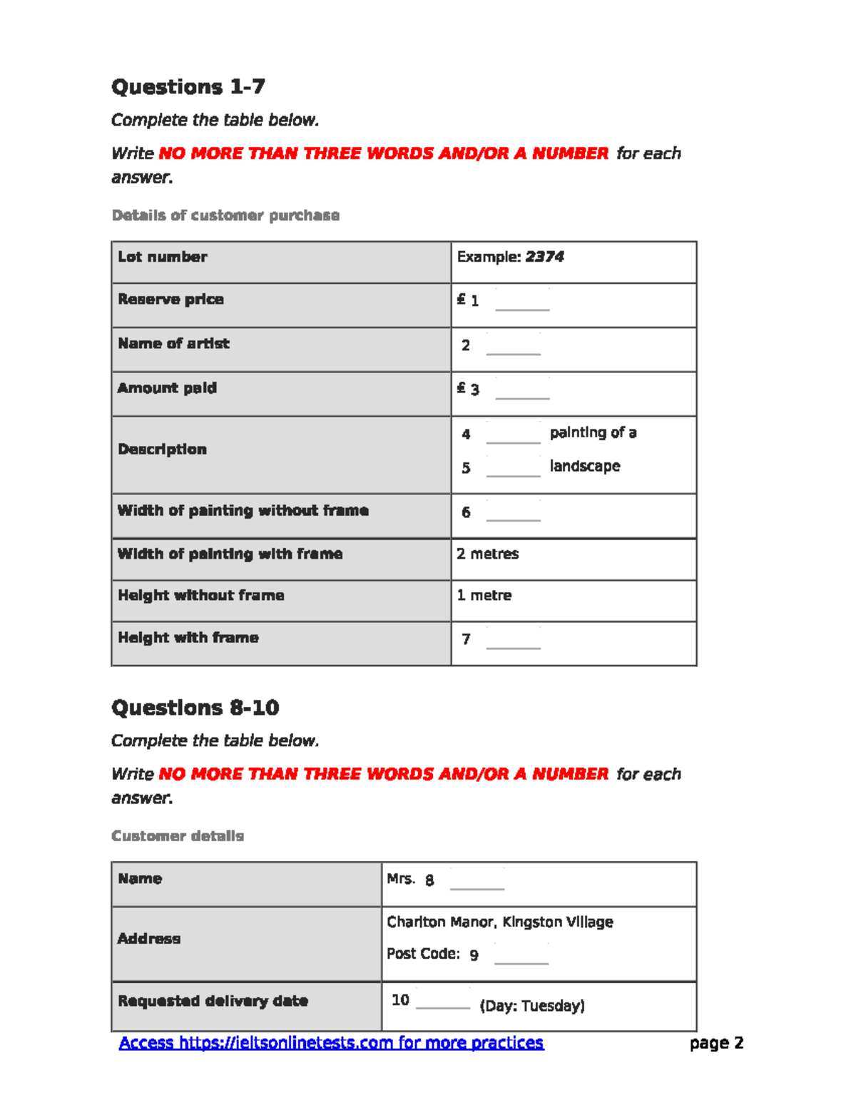 Test T6: Art Questions and Map Labeling Exercises - Studocu