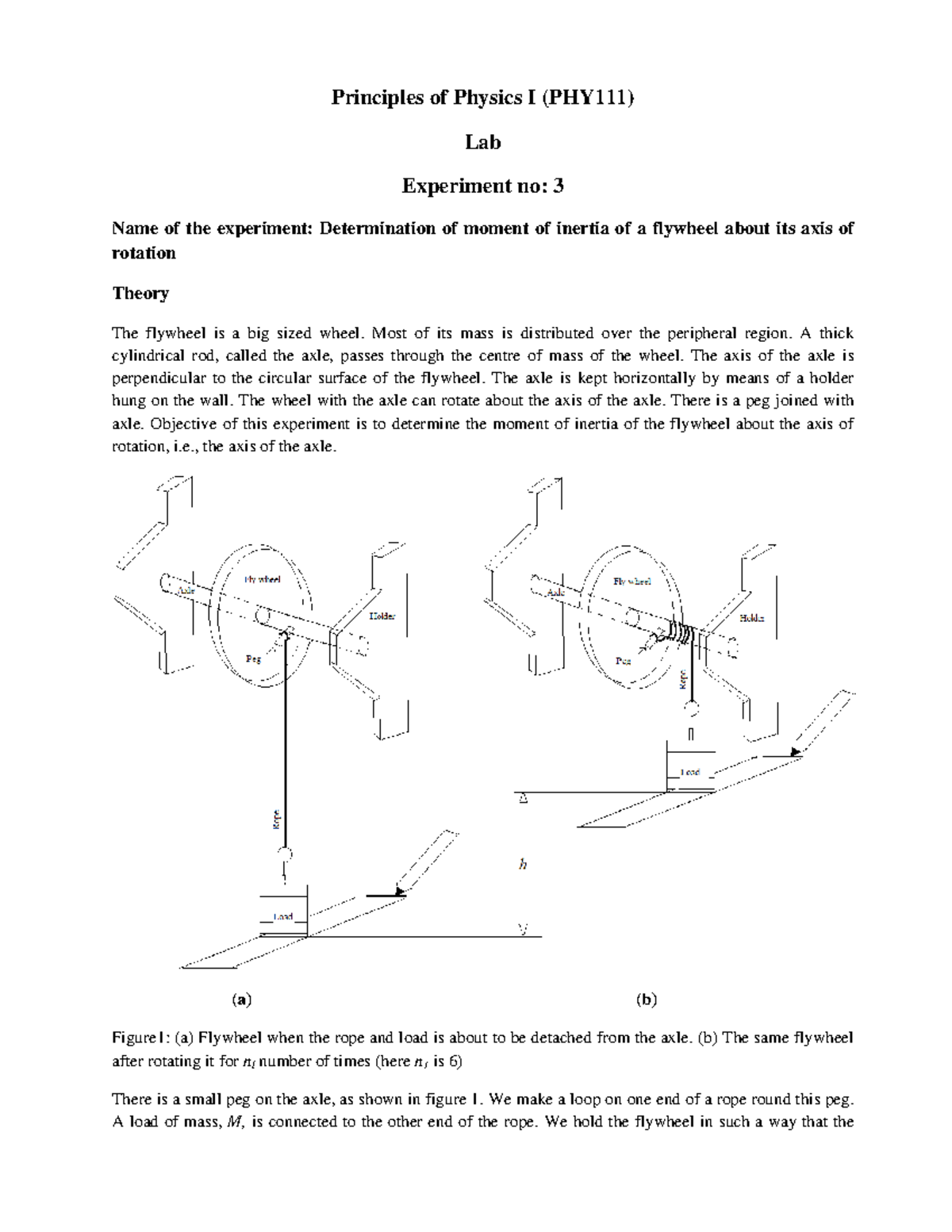 EXP3 - Experiment 3 - Principles of Physics I (PHY111) Lab Experiment ...