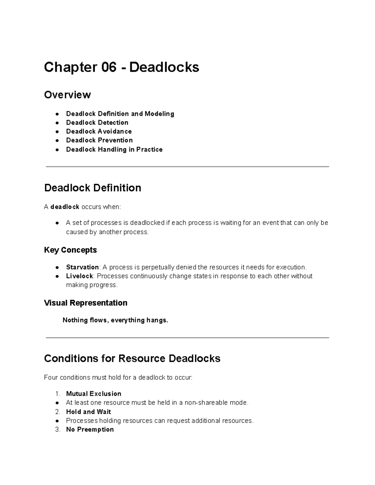 Chapter 06: Deadlocks Overview - OS Notes on Detection & Prevention ...