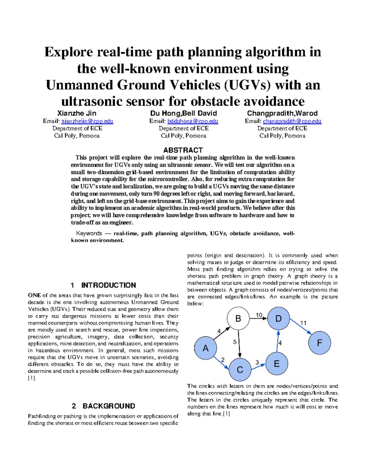 G2ECE5250 Project Report - Explore real-time path planning algorithm in ...
