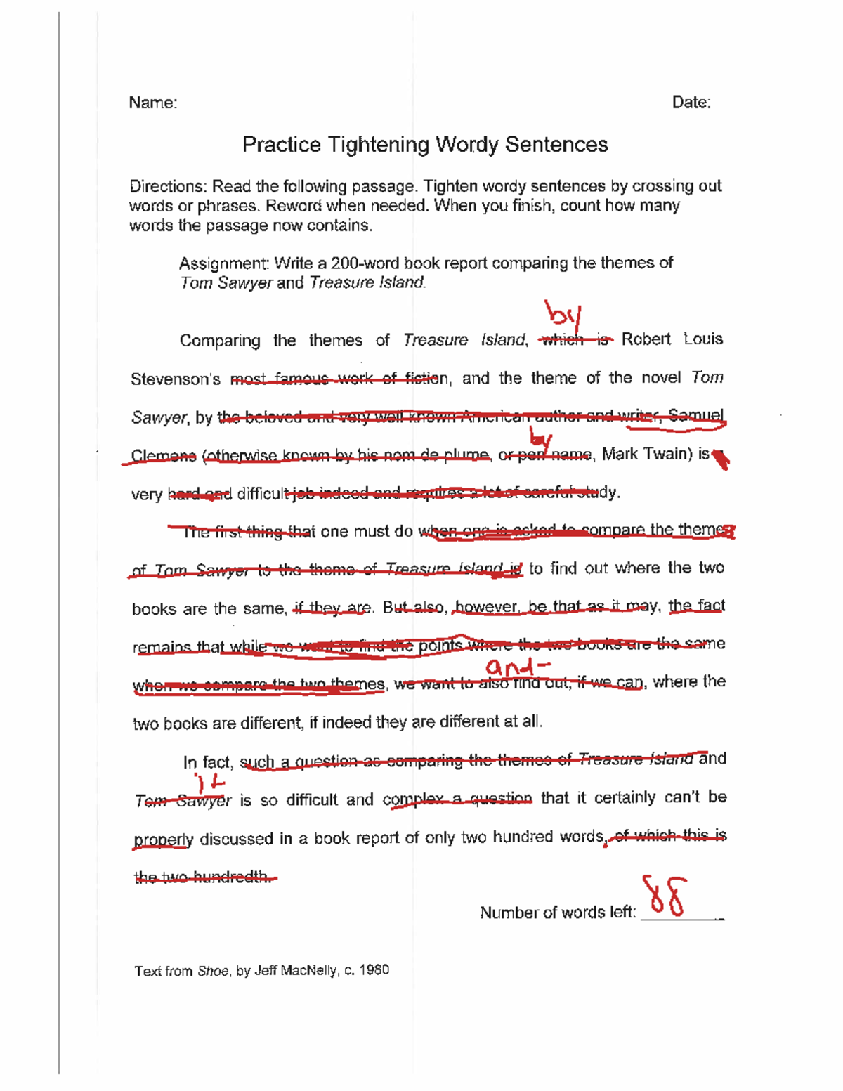 ENG101 - Concise Sentences Practice and Book Report Guidance - Studocu
