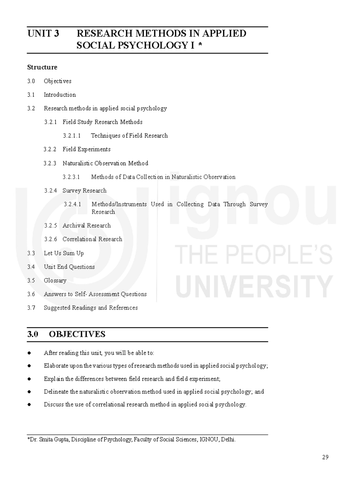 Unit 3: Research Methods in Applied Social Psychology - Studocu