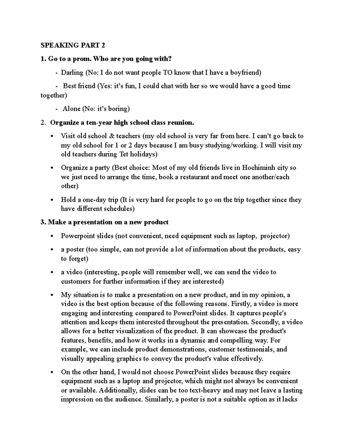 SPEAKING PART 2: Strategies for Effective Communication and Decision ...