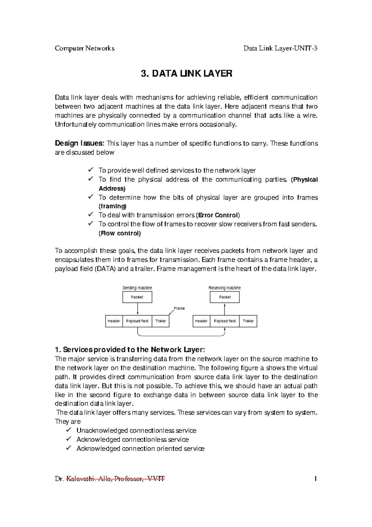 CN-UNIT-01 - Computer networks Unit 1 - data 54 Data Communication ...