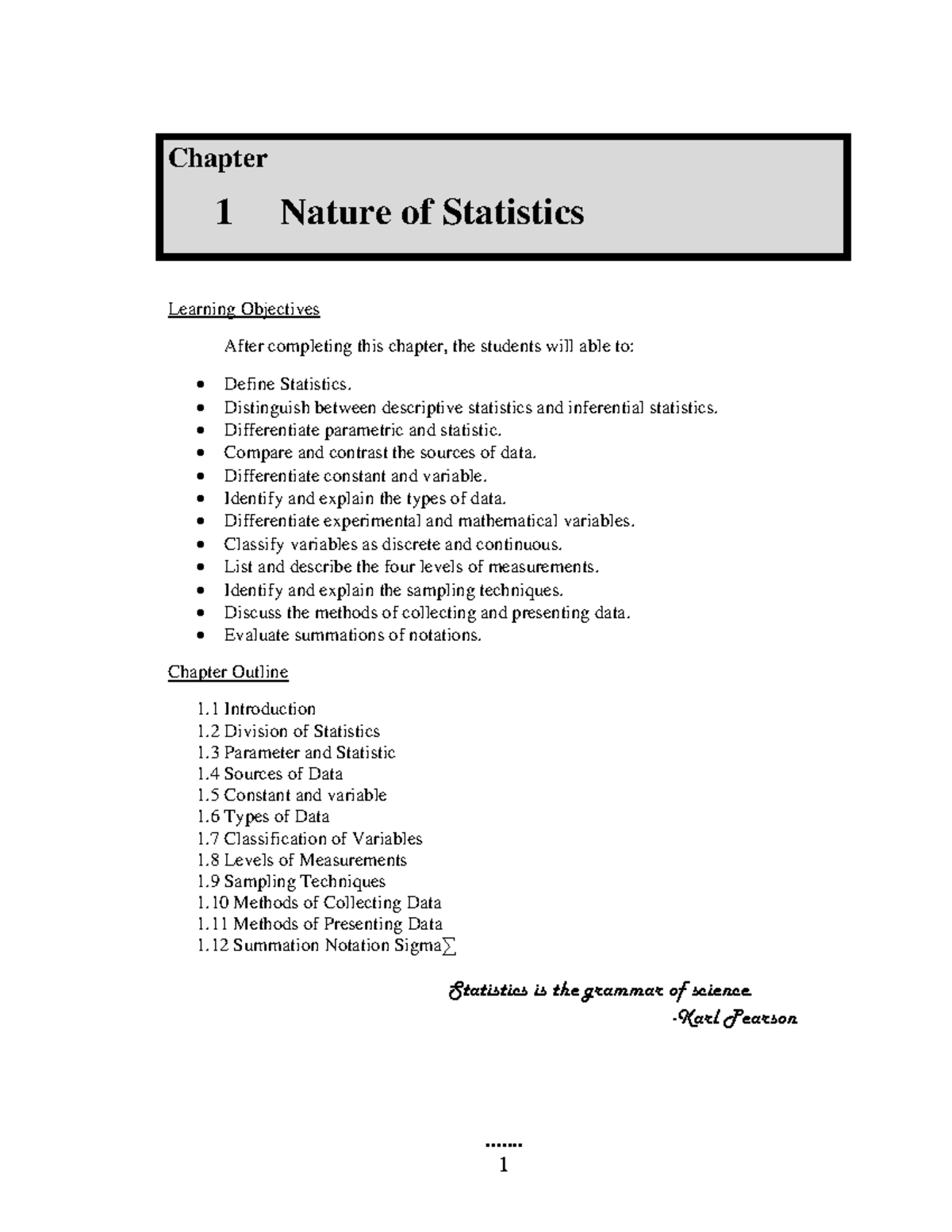 EDA Module 1: Understanding the Nature of Statistics with Assessment ...