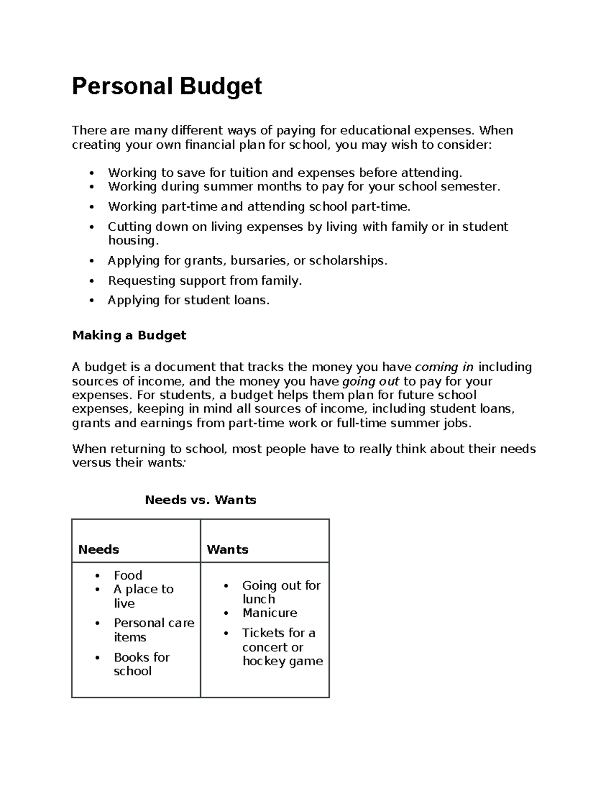 Personal Budgeting Strategies for Students: A Guide - Studocu