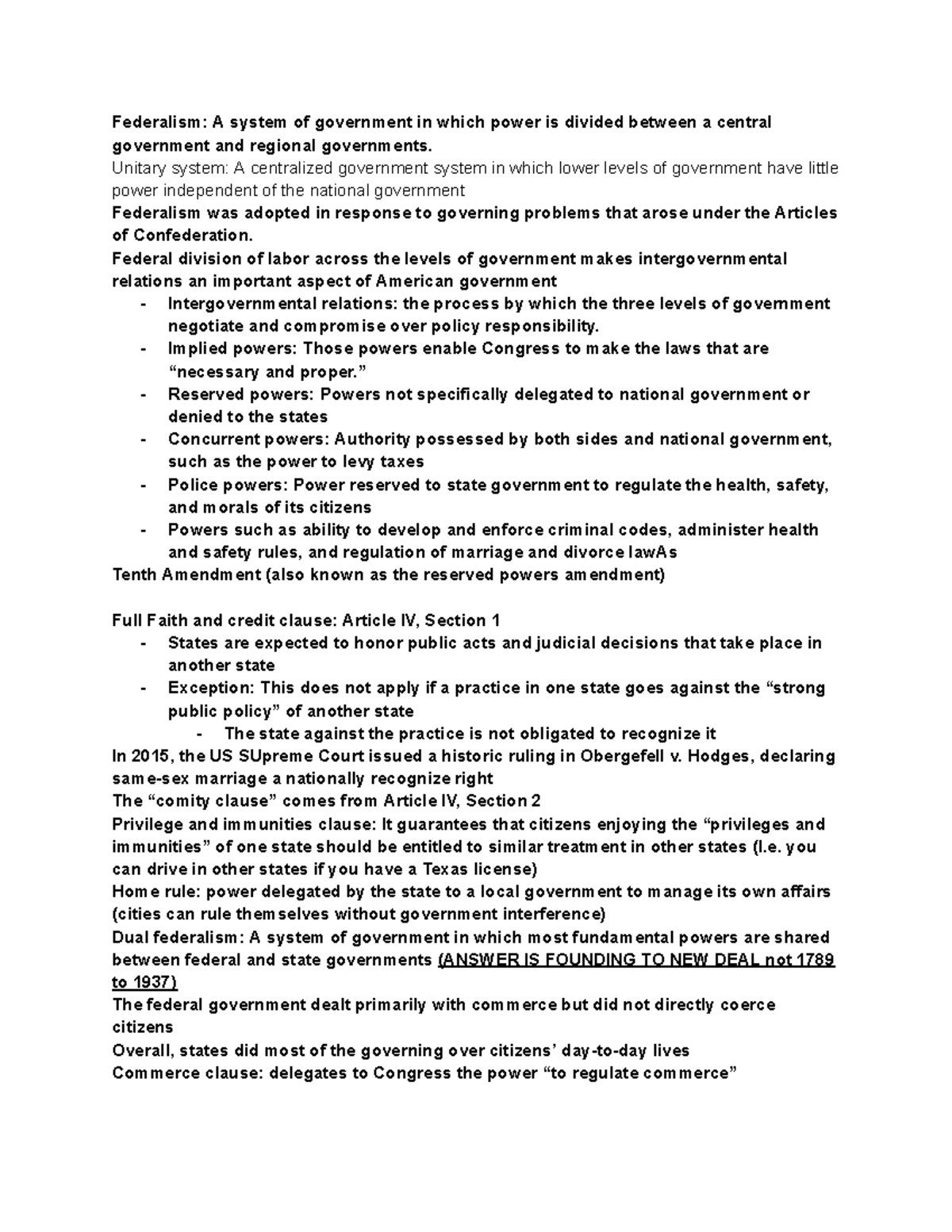 Federalism in the U.S.: Understanding Power Division and Governance ...