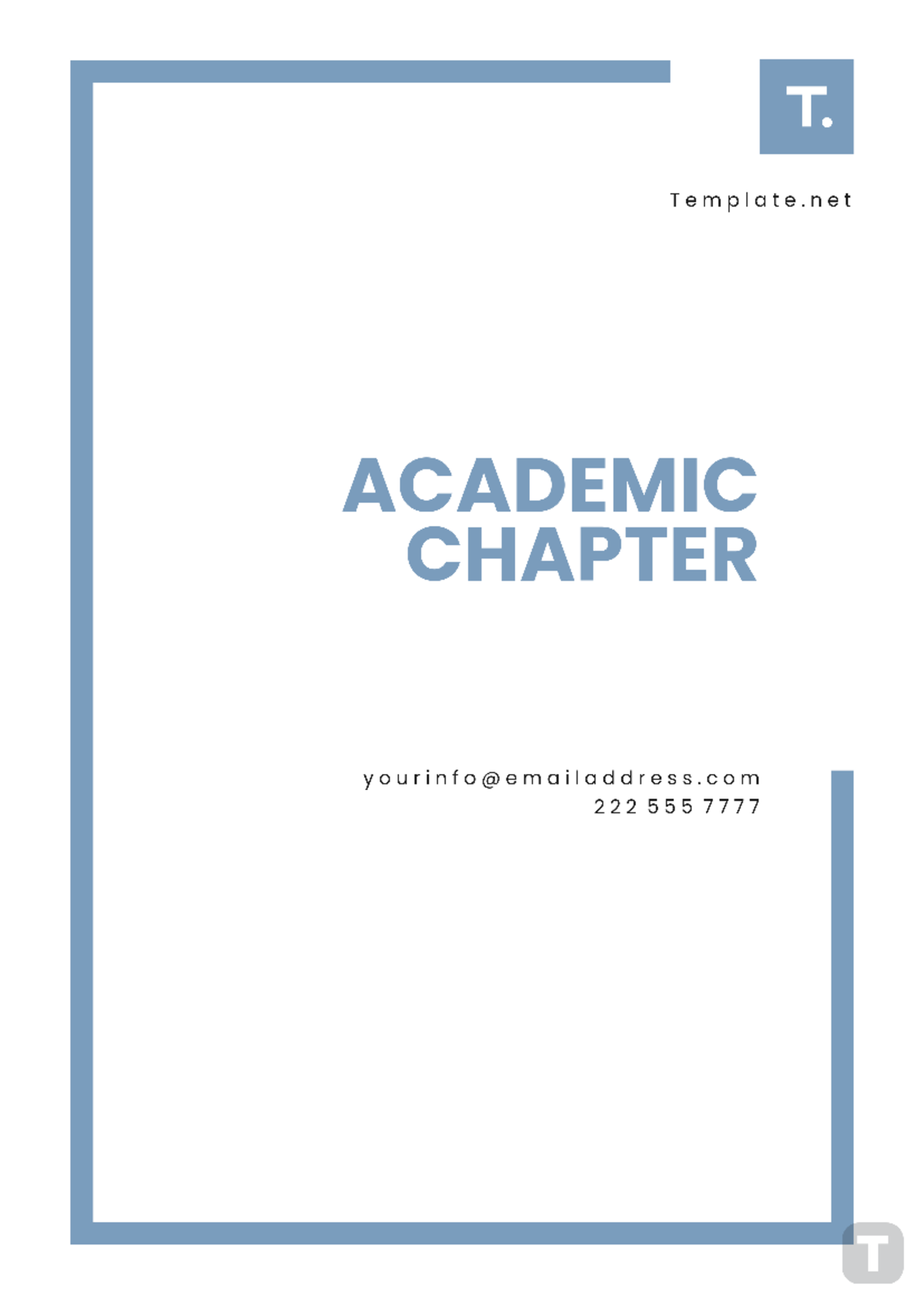 Academic Chapter Template - Edit Online & Download Example Template - T ...