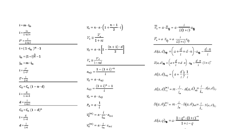 Matefi Formulas for Financial Calculations (FIN 101) - Studocu