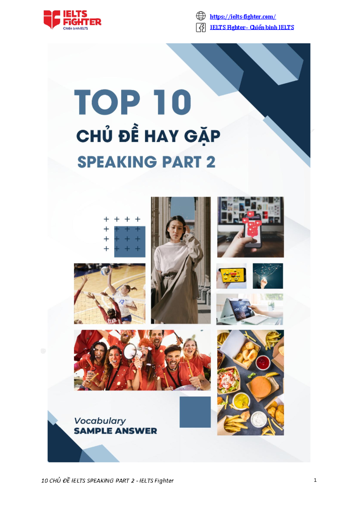 10 Chủ đề Nâng Cao Speaking Part 2 - IELTS Fighter Hướng Dẫn - Studocu