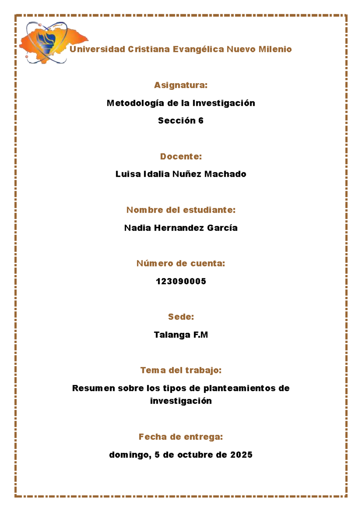 Resumen sobre Tipos de Planteamientos de Investigación - Metodología de ...
