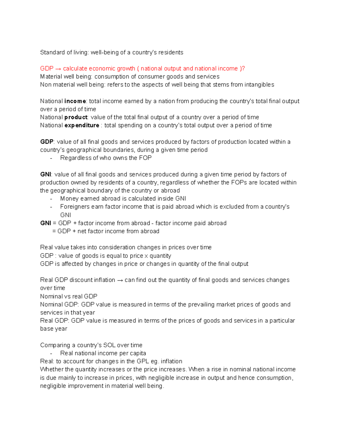 Macroeconomics Notes: Understanding GDP, National Income & Economic ...