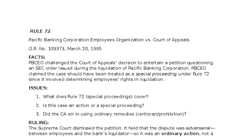 RULE 72 & 73: Key Supreme Court Rulings on Estate Proceedings and ...