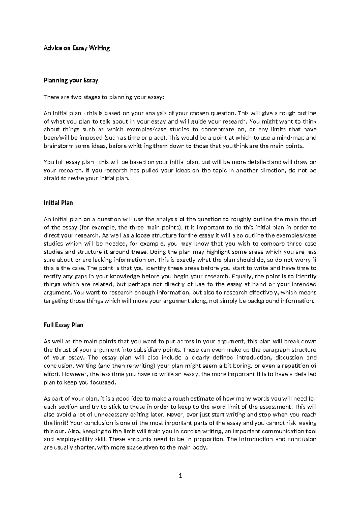 Essay Writing Advice: Planning and Structuring Your Argument - Studeersnel
