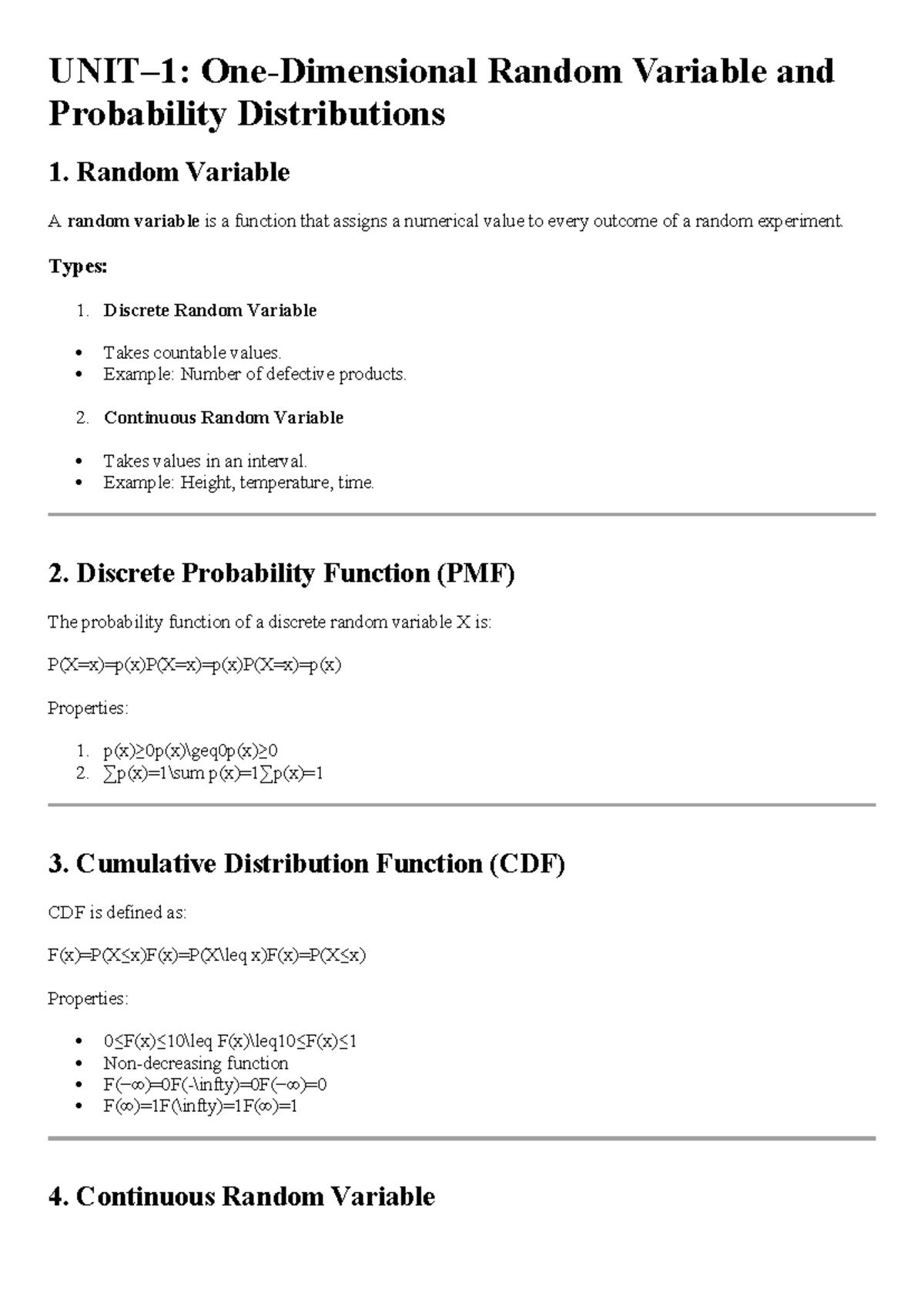 Probability and Random Variables: Concepts and Applications - Studocu