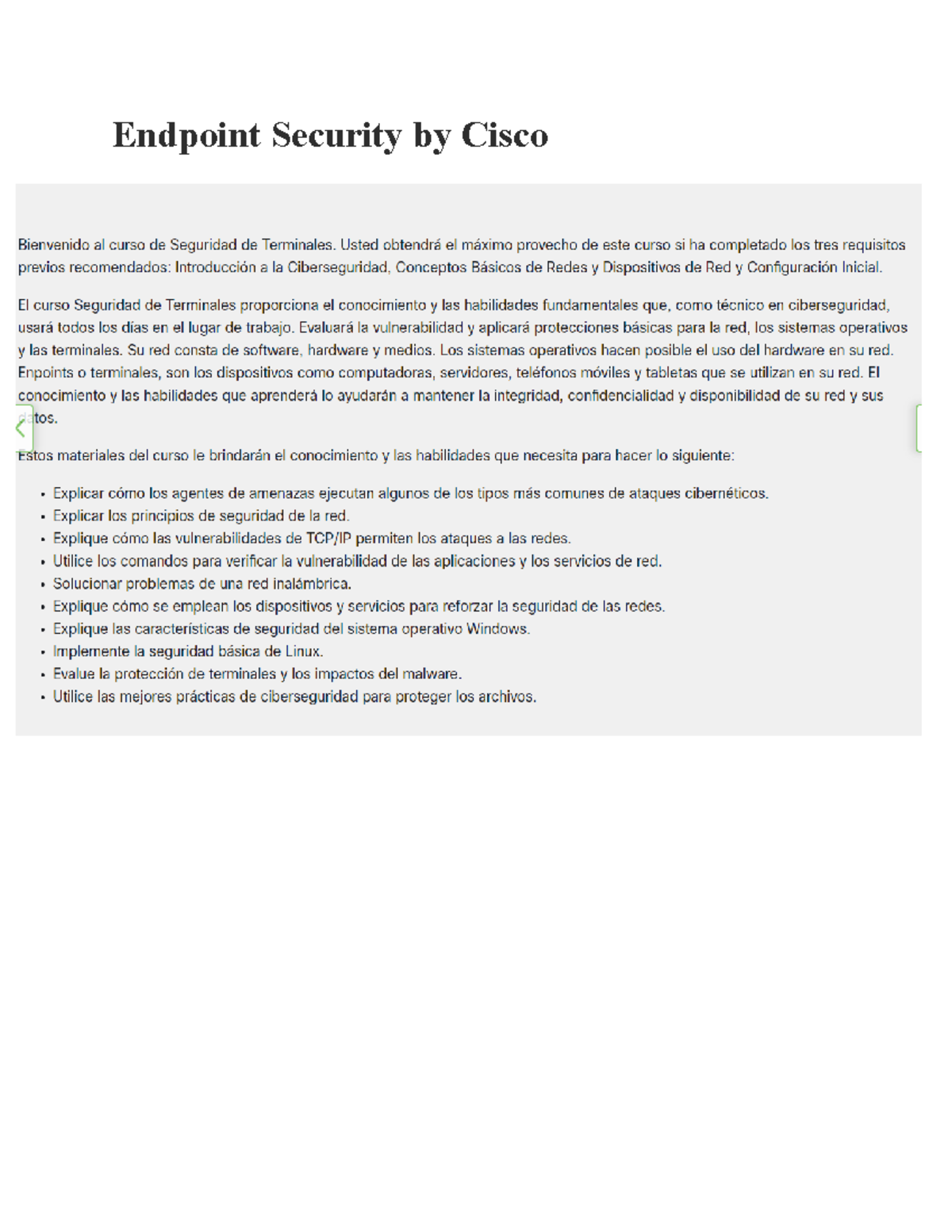 Endpoint Security Solutions: A Cisco Overview - Studocu