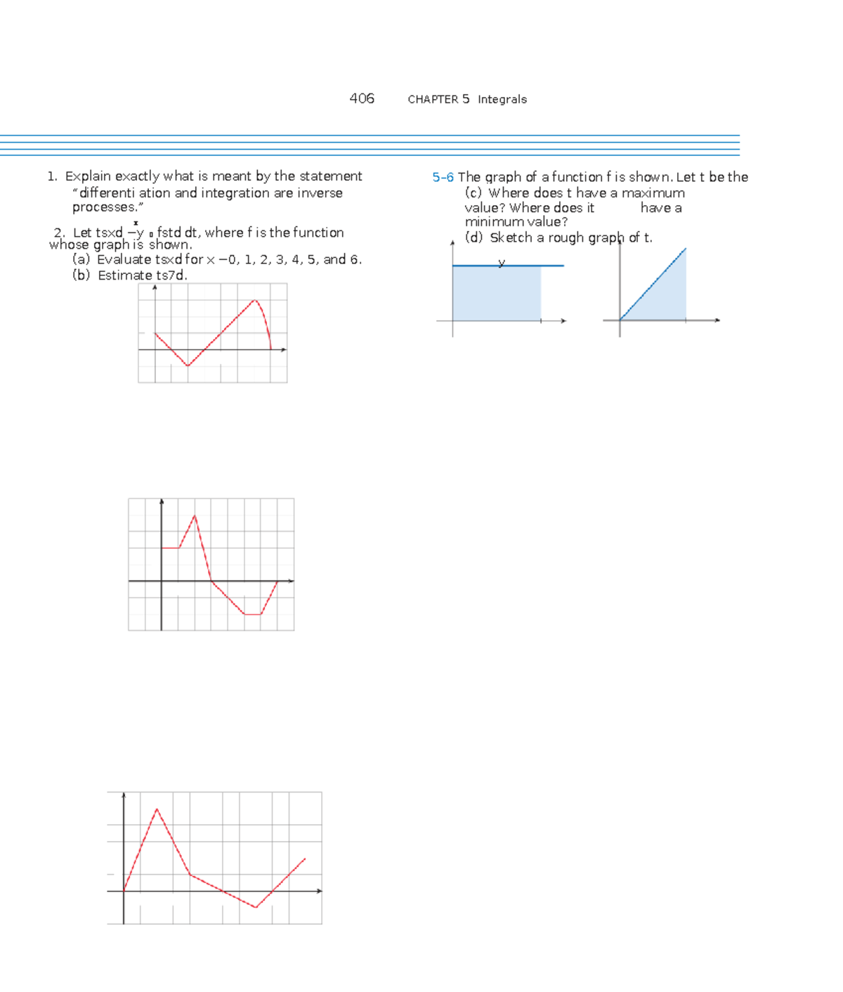 Chapter 5: Integrals and the Fundamental Theorem of Calculus (406 ...