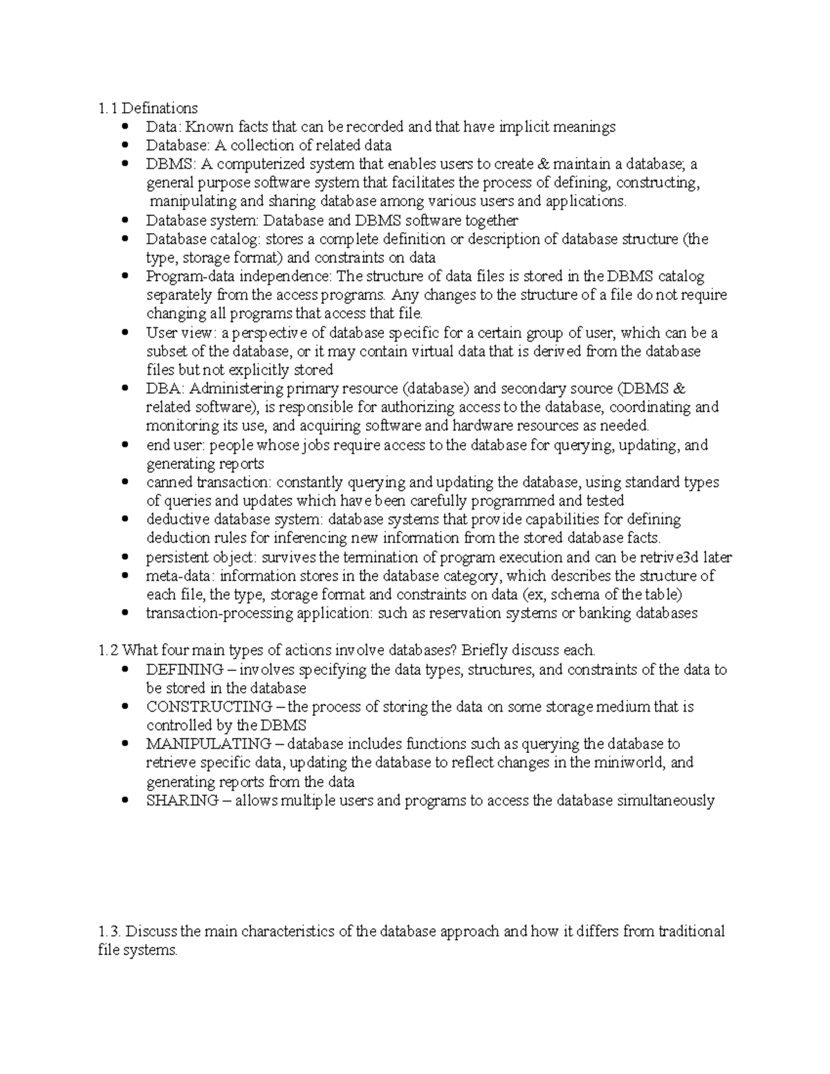 DBMS 101: Solutions to Fundamental Database System Concepts 7th Ed ...