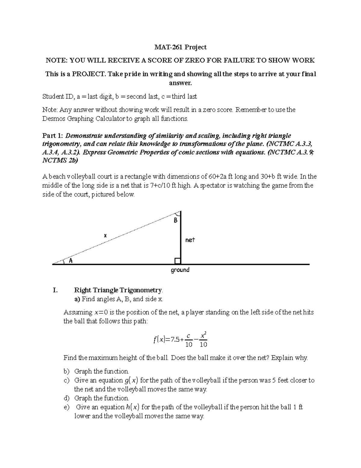 MAT 261 RS BM T6 Project: Trigonometry & Graphing Functions - Studocu