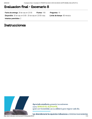 Examen Evaluacion Final Escenario Evaluacion Final Escenario Comenzado De Dic En