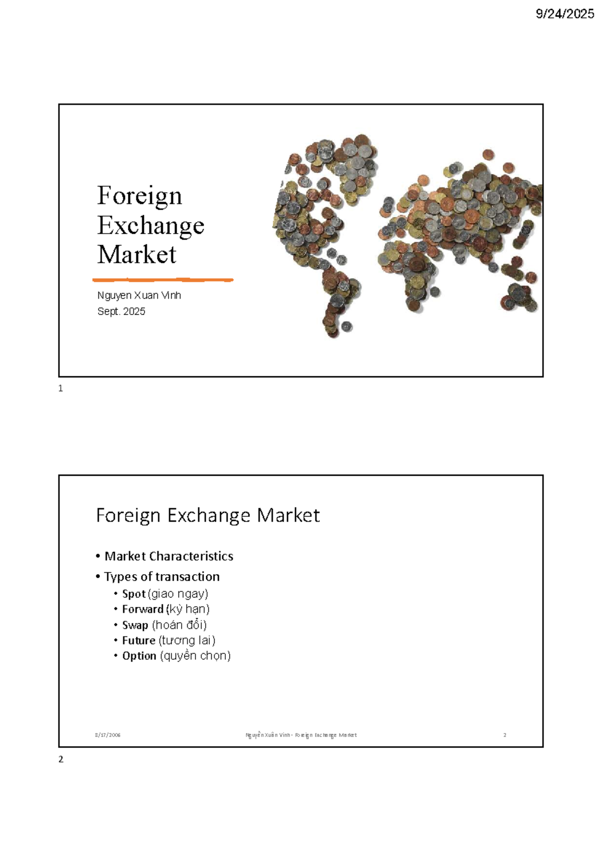 Foreign Exchange Market Overview - 5-FX 2025 Study Notes - Studocu