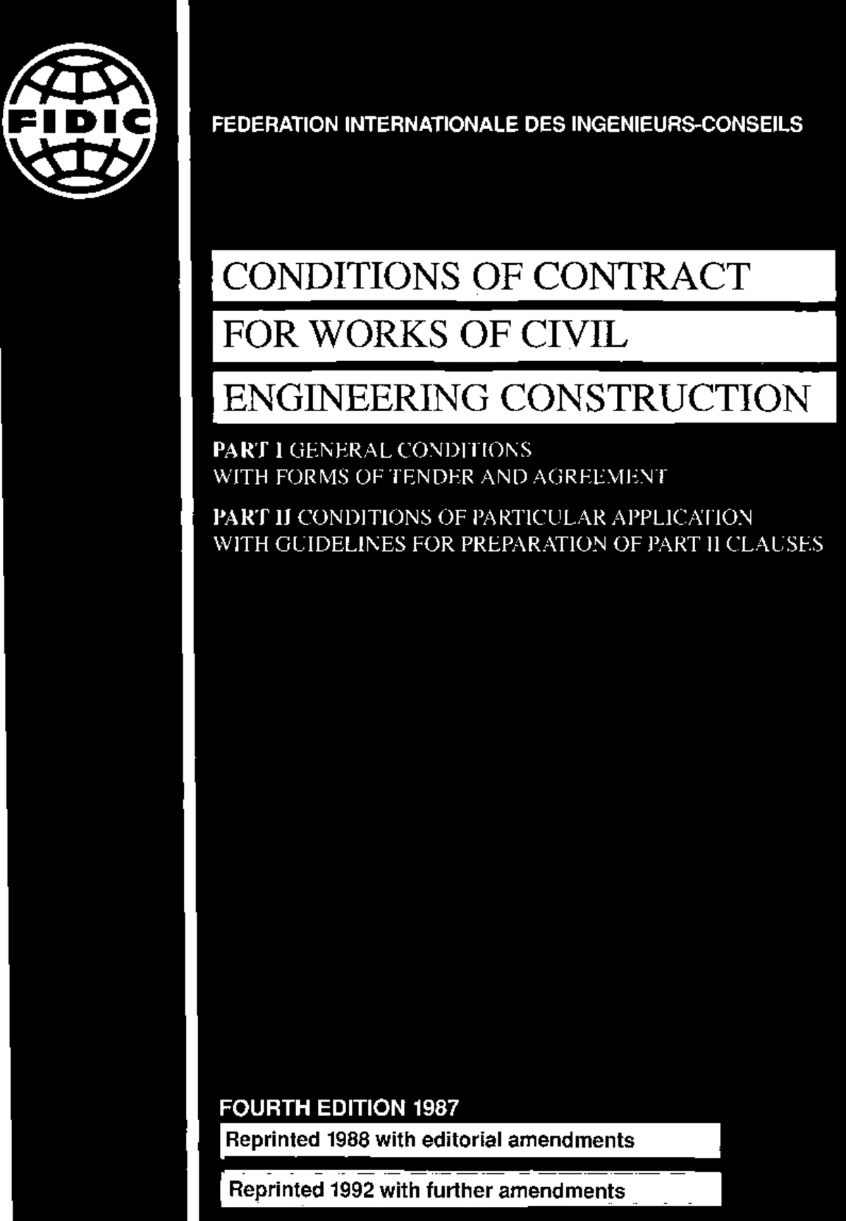 Fidic 1987-4th-Edition - CONDITIONS OF CONTRACT FOR WORKS OF CIVIL ...