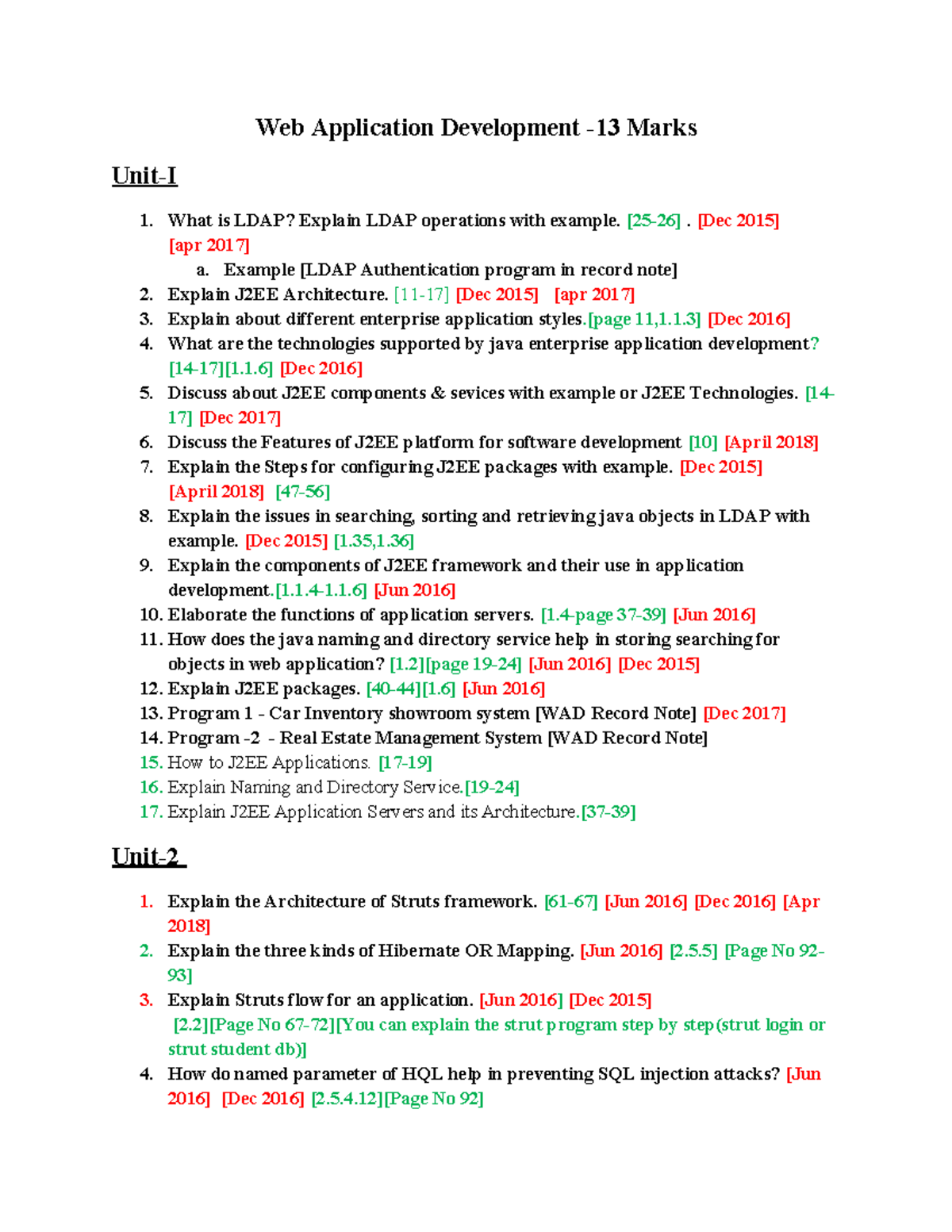 Web Application Development - [25-26]. [Dec 2015] [apr 2017] a. Example ...