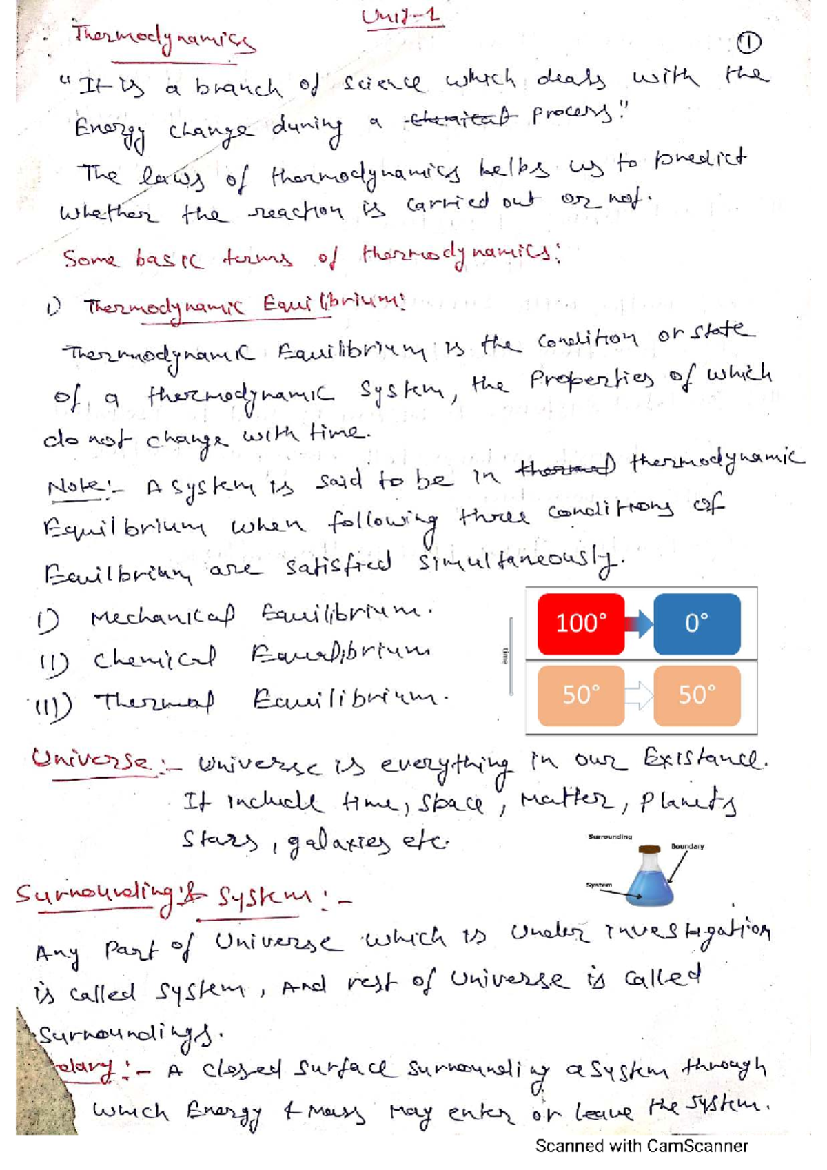 Thermodynamics 1: Comprehensive Unit 1 Notes on Energy Changes - Studocu