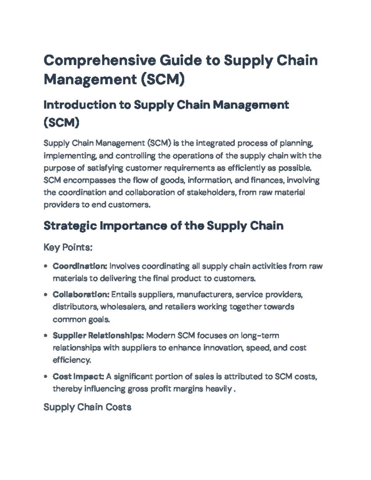 Comprehensive Guide to Supply Chain Management (SCM) Strategies ...