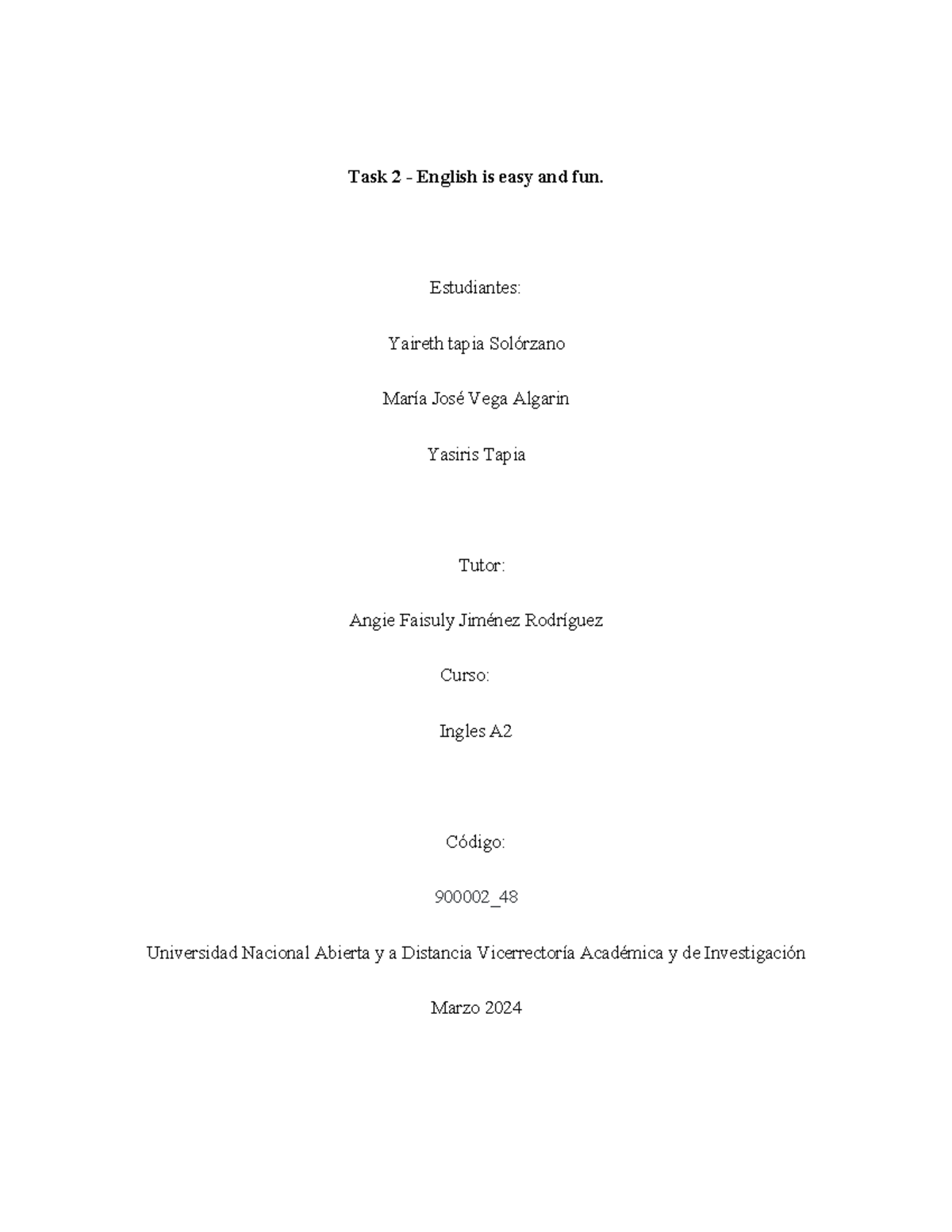 Task 2 - English Learning Reflection and Exercises 900002 - Studocu