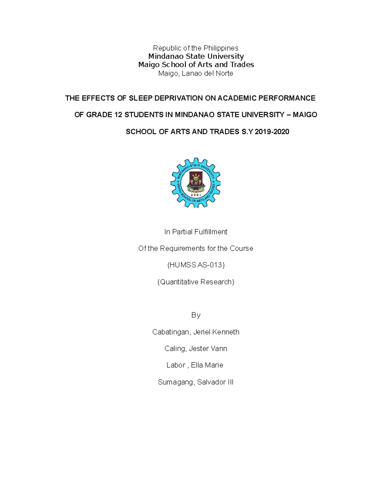 427465501 The Effects of Sleep Deprivation on the Academic Performance ...